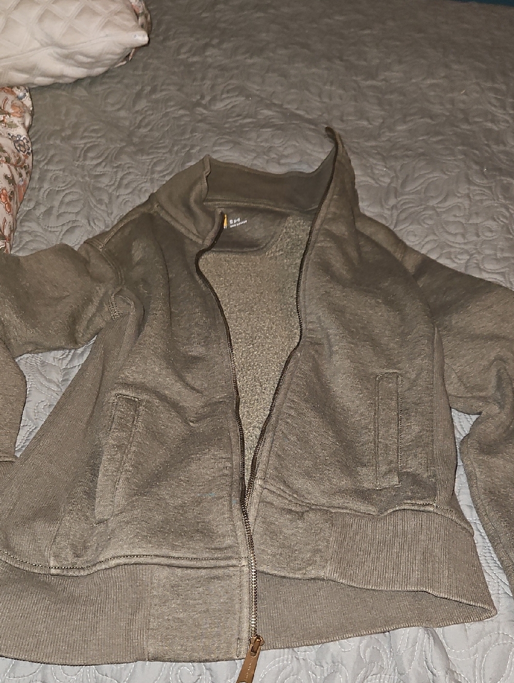 Carhartt Olive Brown Crewneck Sweatshirt with Logo